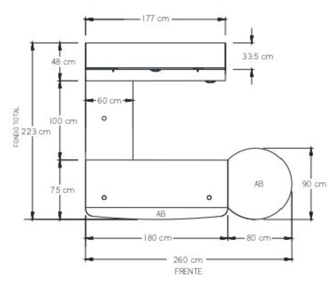 Conjunto Ejecutivo Delta con librero y archivero.