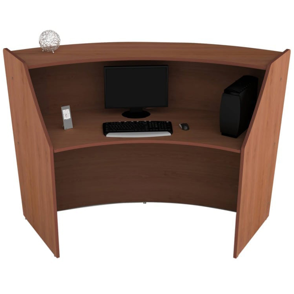 Recepción Principal 220 Melamina Caoba